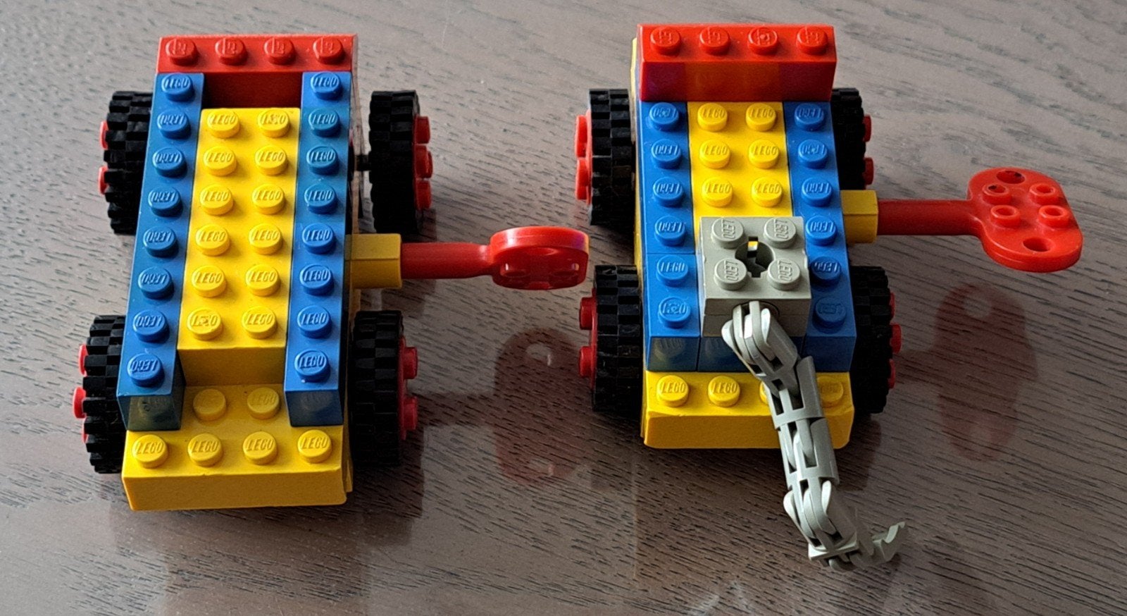 2 stuks vintage Lego opwindmotors uit de jaren '80, Ophalen, Gebruikt, Complete set, Lego