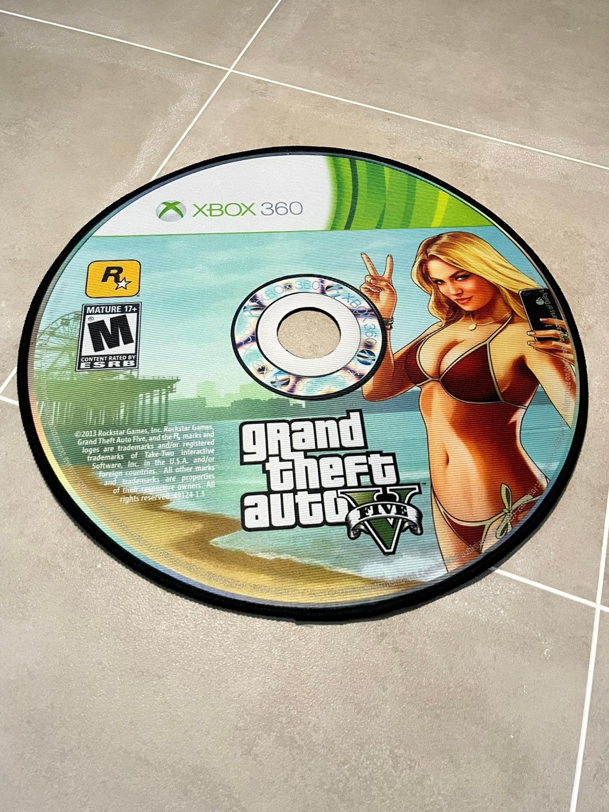 XBOX360 DISC TAPIJT Unieke GTA 5 Laagpolige Tapijt, Avontuur en Actie, Vanaf 18 jaar, 1 speler, Ophalen of Verzenden