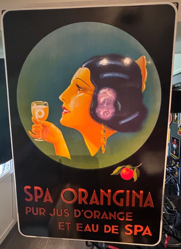 emaille reclamebord spa orangina, Ophalen of Verzenden, Nieuw, Reclamebord