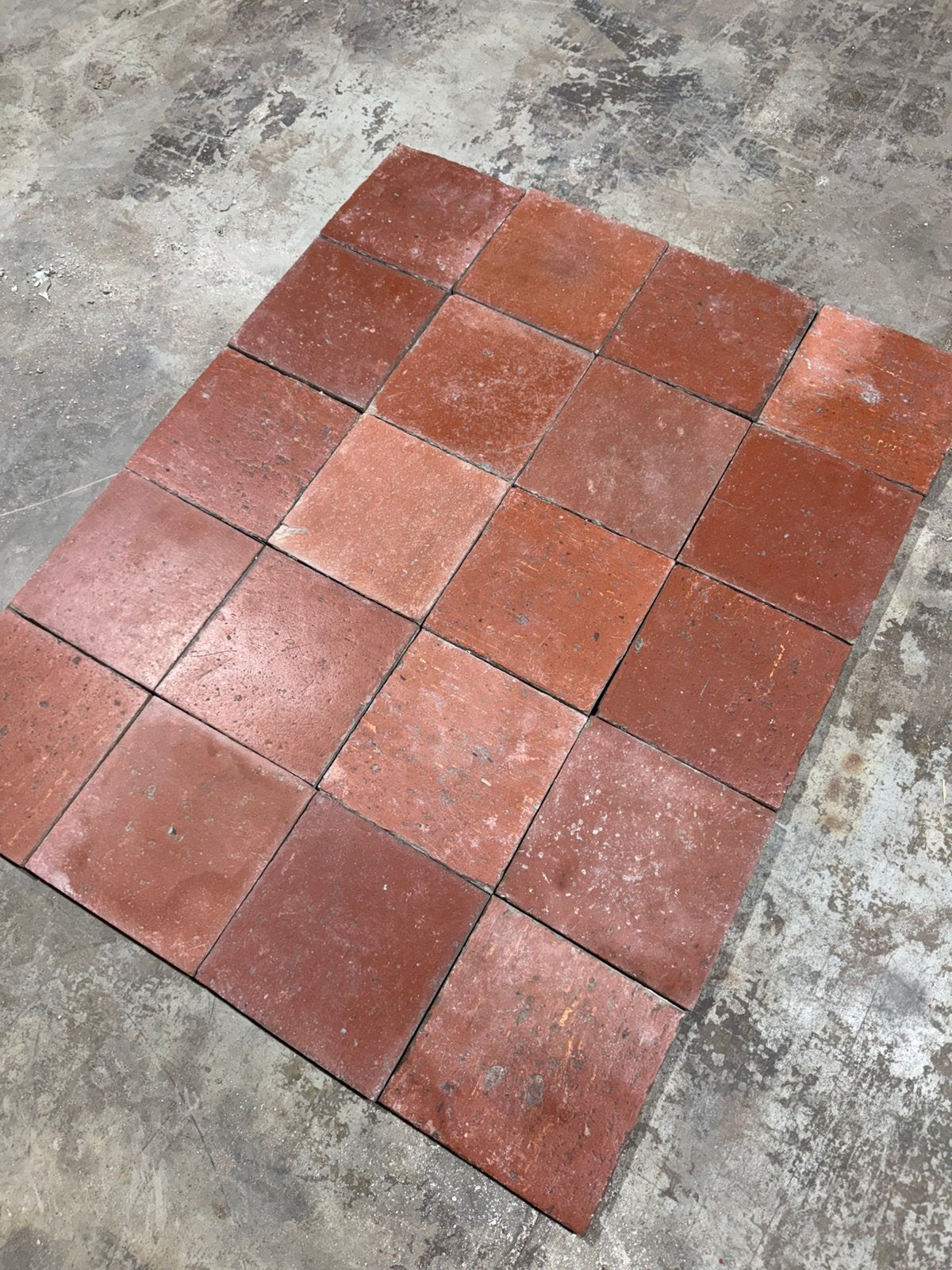 Oude rood bruine Franse glazuur plavuizen 21x21 60M2 nuance, Gebruikt, Steen of Klei, Verzenden, Minder dan 50 cm
