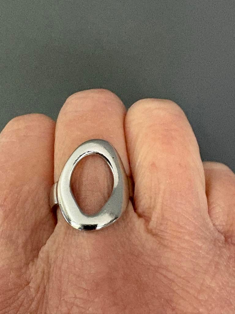 Moderne RVS O-ring verstelbare ring - Verkleurt niet, IJzer of Staal, Nieuw, Cariadgems@hotmail.com, Ophalen of Verzenden