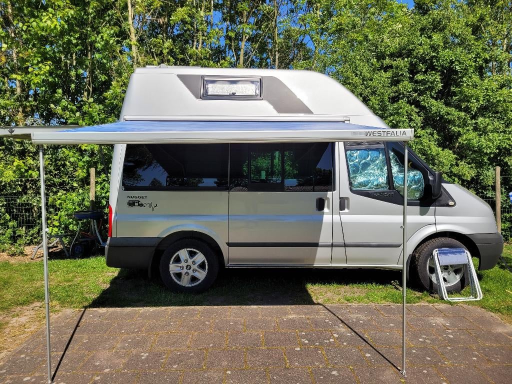 Ford Nugget Hoogdak, zeer compleet én in zeer goede conditie, Buscamper of Camperbus, Ford, Treinzit, Luifel
