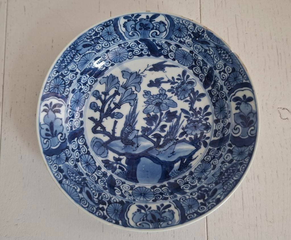 18/17e eeuw Chinese bord Kangxi periode, Ophalen of Verzenden