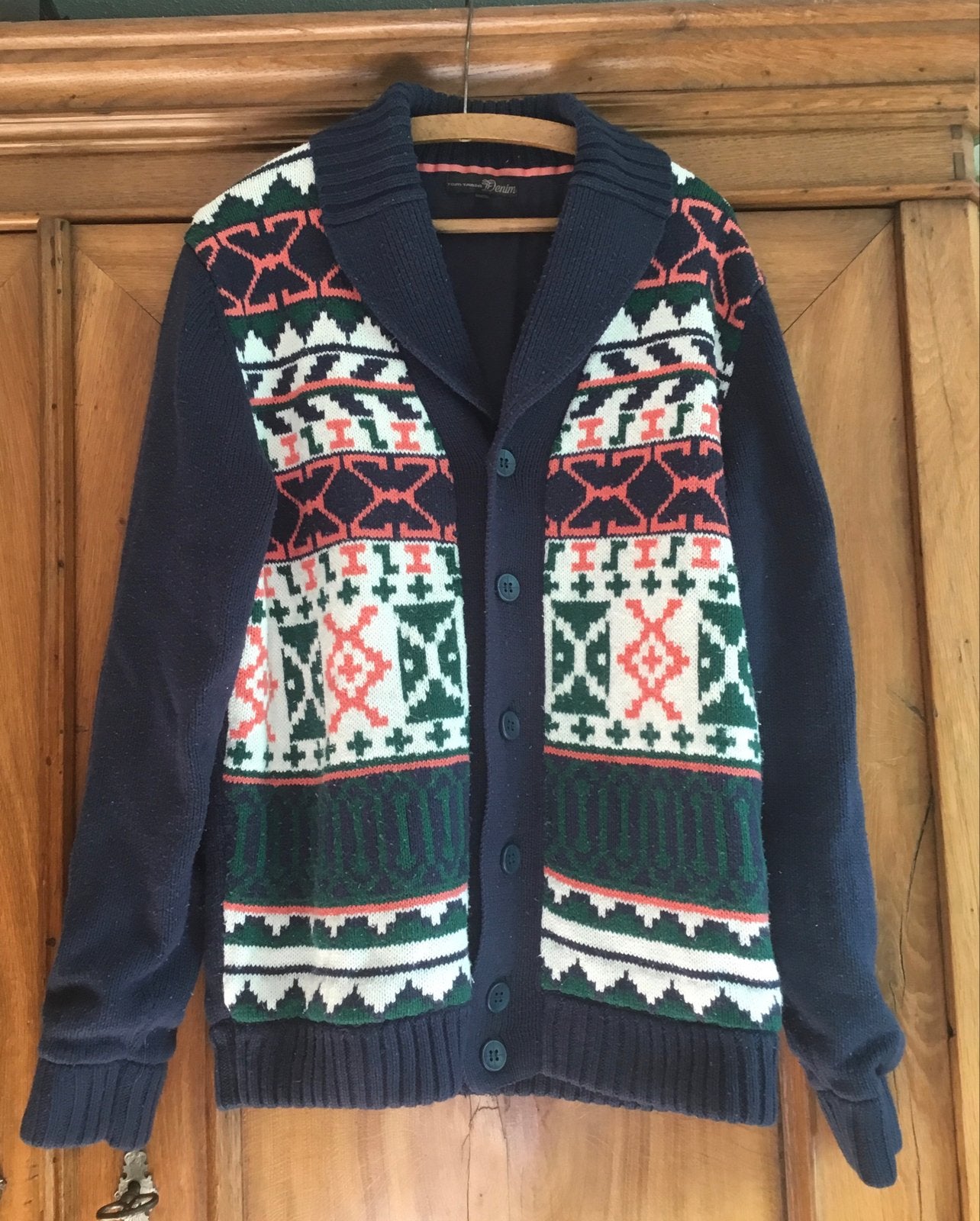 Heren vest met Noorse print - Maat XL, Ophalen of Verzenden, Zo goed als nieuw, Maat 48/50 (M), Blauw