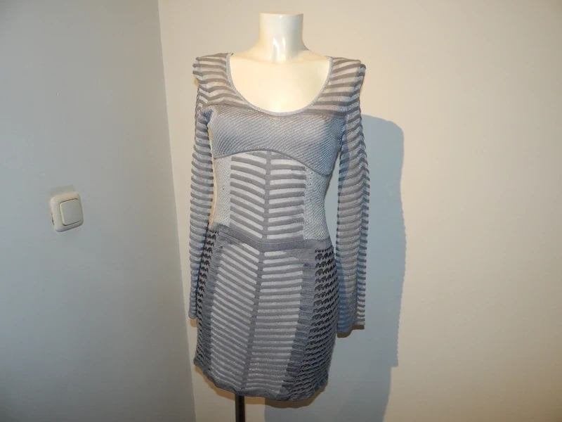 Missoni eerstelijns jurk zilver kleurig lovertjes voile dele