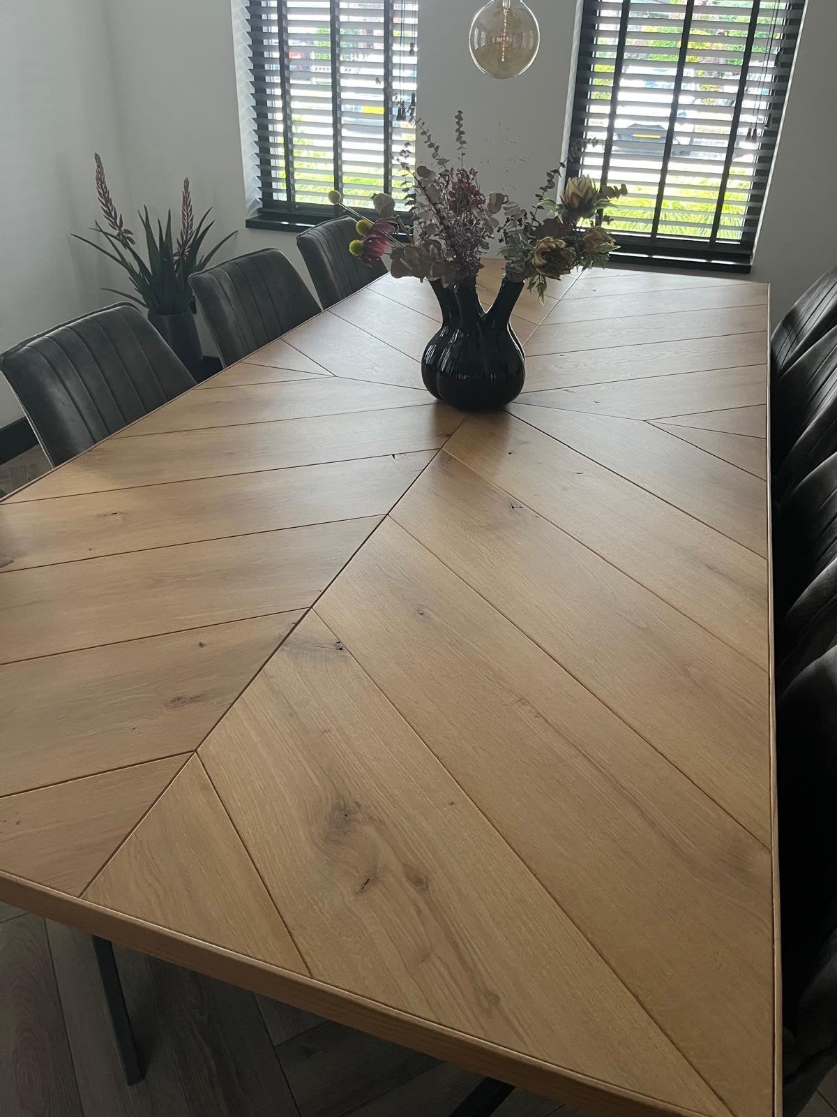 Eiken eettafel 120x270cm, Ophalen, 100 tot 150 cm, Eikenhout, 200 cm of meer