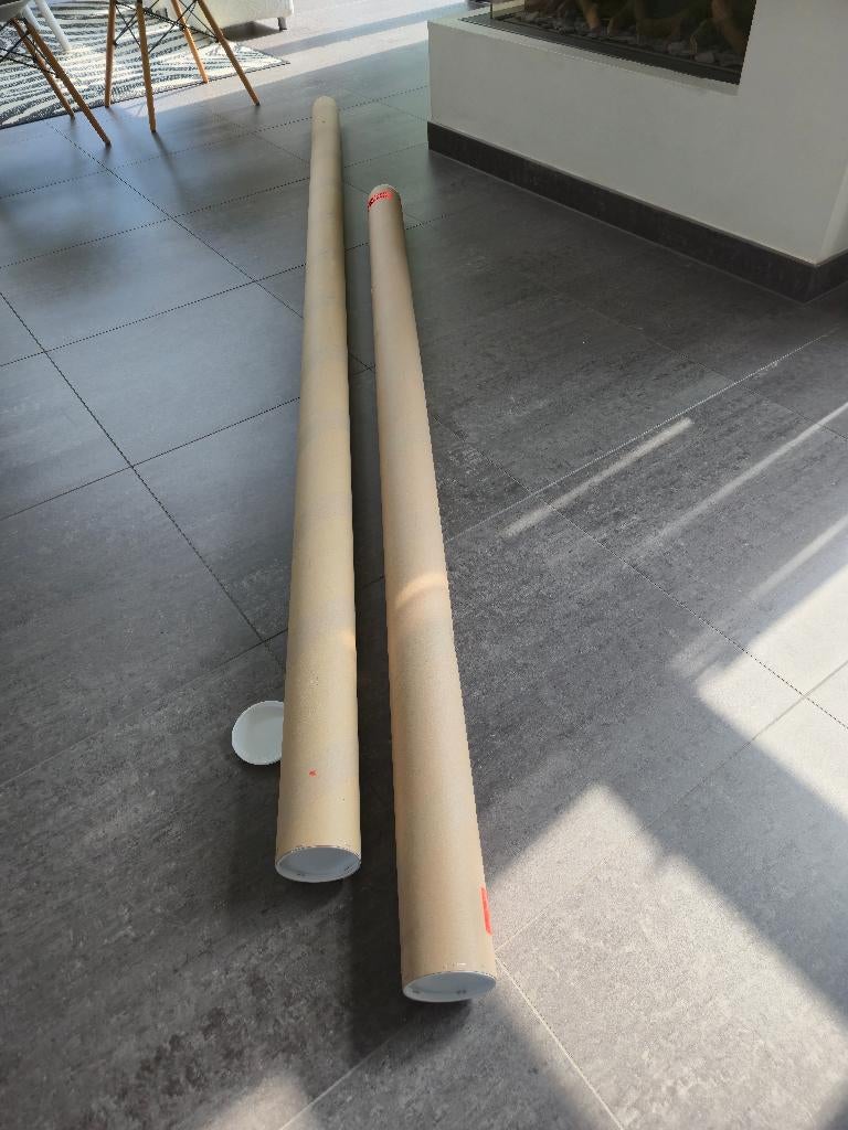Gratis stevige kartonnen kokers,  lengte 310 en 225 cm, Hobby en Vrije tijd, Ophalen, Overige typen, Bruin, Geschikt voor karton