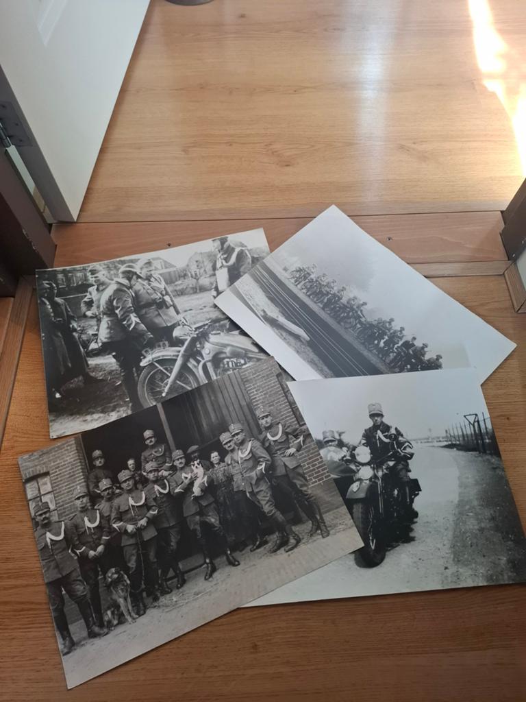 4x herdruk foto's A3 formaat politietroepen pre 1940, Ophalen of Verzenden