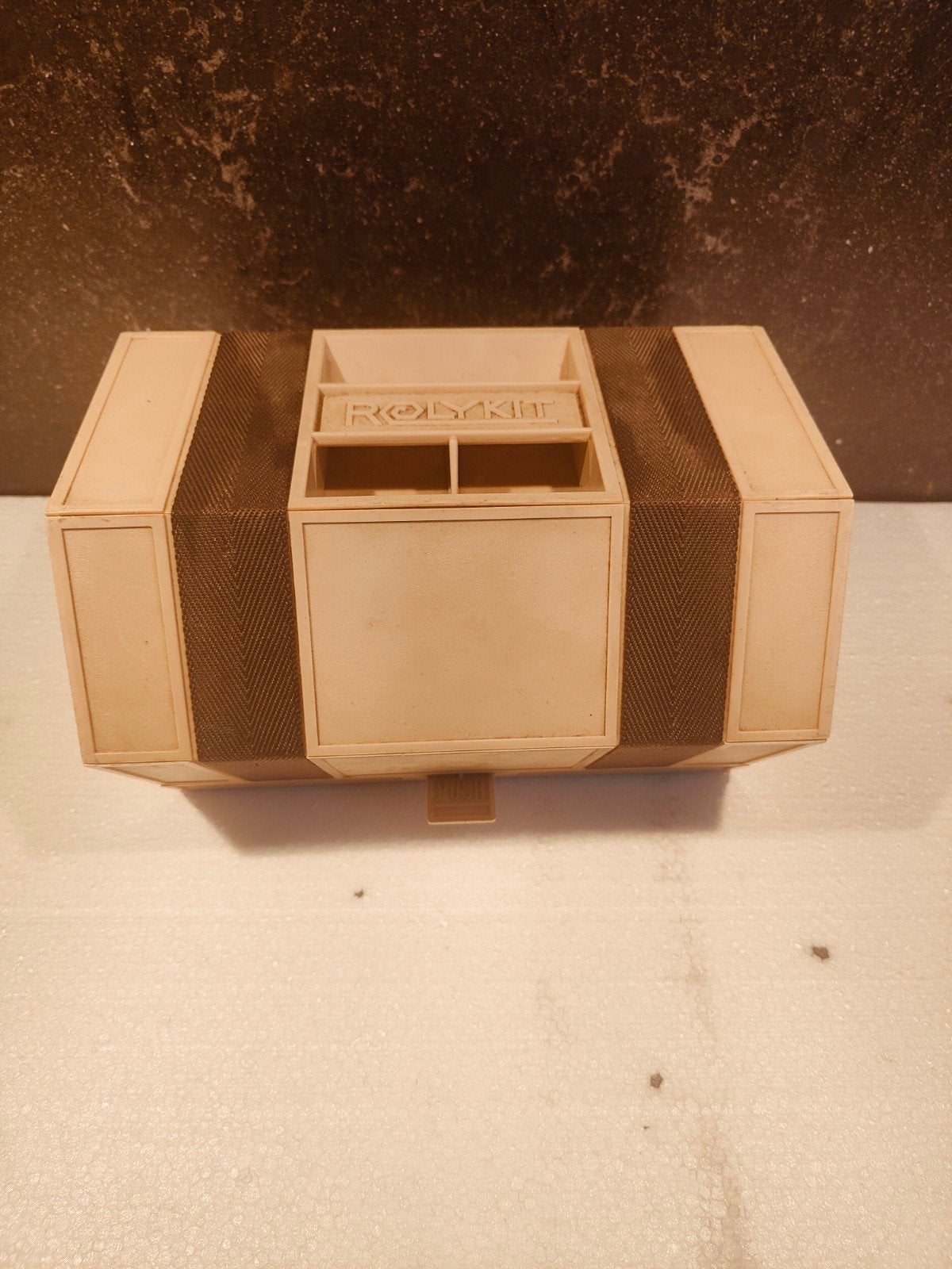 Vintage Rolykit Samuel Meijering Opbergdoos - Beige/Bruin, Hobby en Vrije tijd, Overige Hobby en Vrije tijd, Ophalen of Verzenden