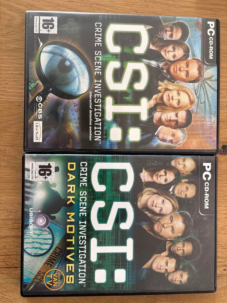 CSI: Crime Scene Investigation PC CD-ROM Games (2 stuks), Puzzel en Educatief, Gebruikt, 1 speler, Ophalen of Verzenden