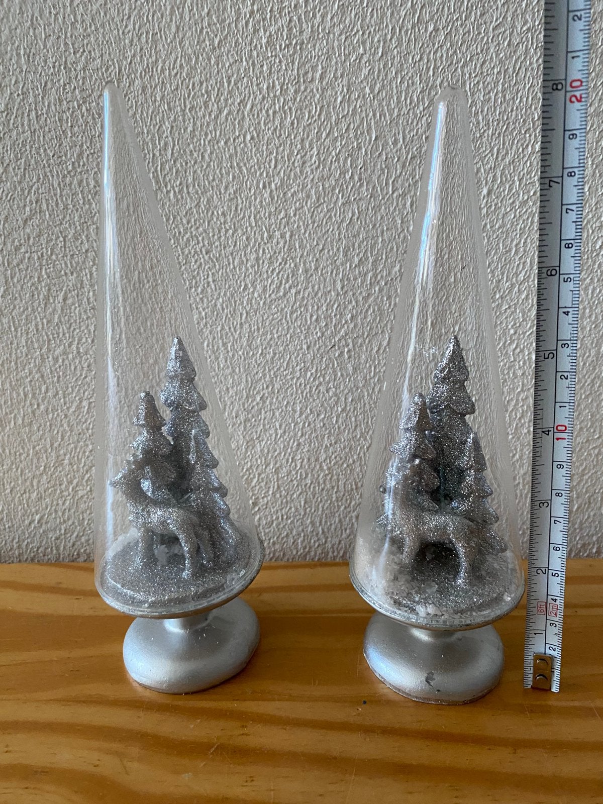 Kerst decoratie zilver hert glas kerstboom, Ophalen of Verzenden, Zo goed als nieuw