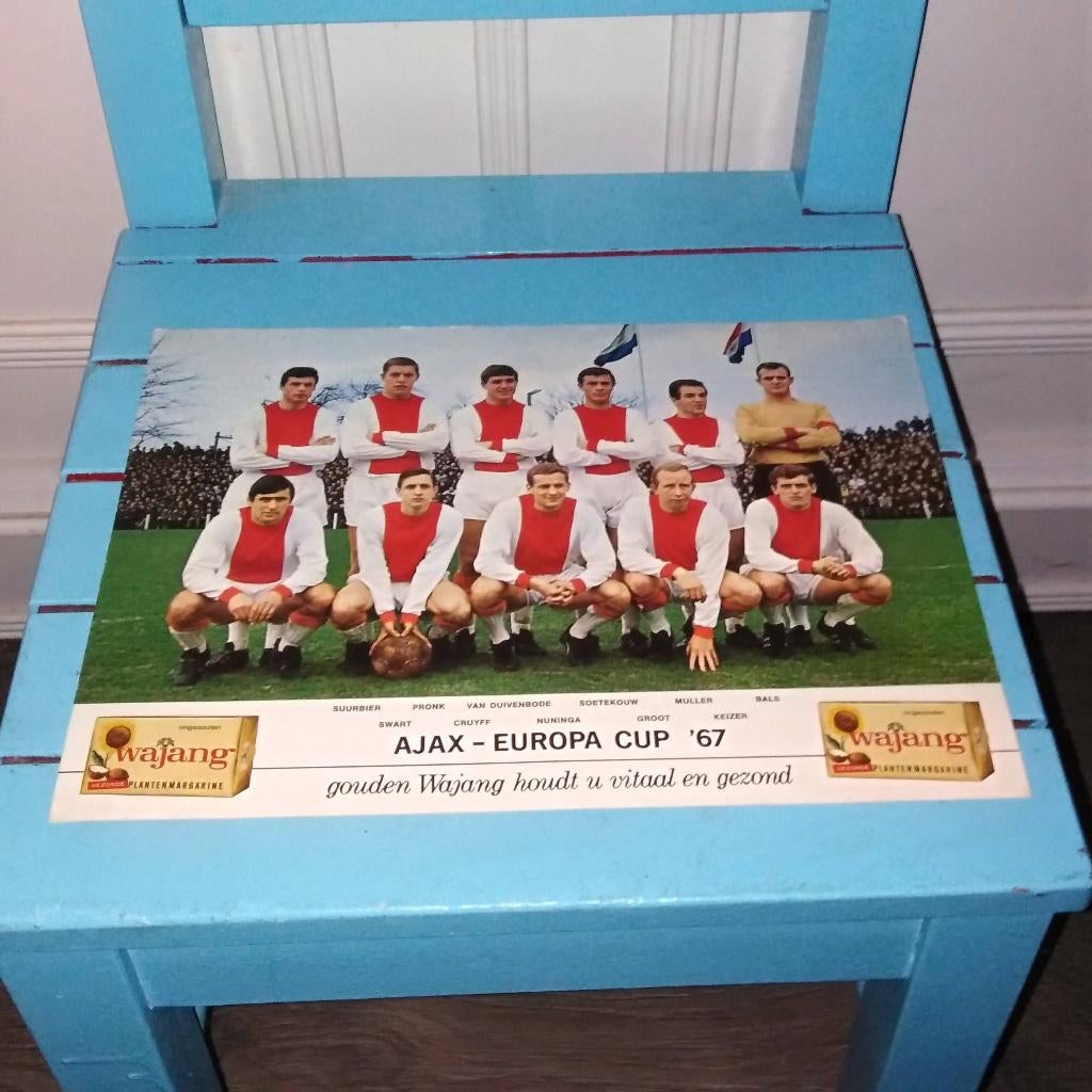 Ajax elftalfoto kaart uit 1967, Ophalen, Gebruikt, Ajax, Poster, Plaatje of Sticker