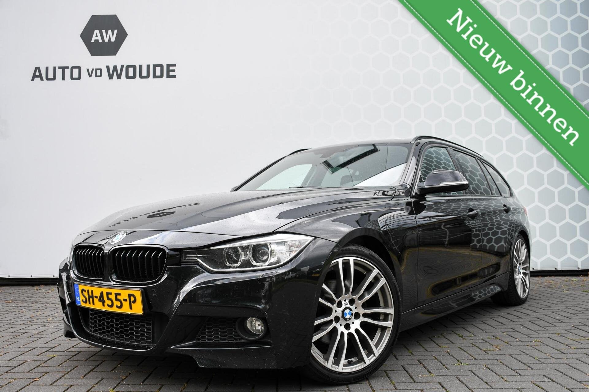 BMW 3-serie Touring 320d M-Pakket Stoelverwarming Leer 184PK, Auto's, BMW, Achterwielaandrijving, Zwart, 4 cilinders, Zwart