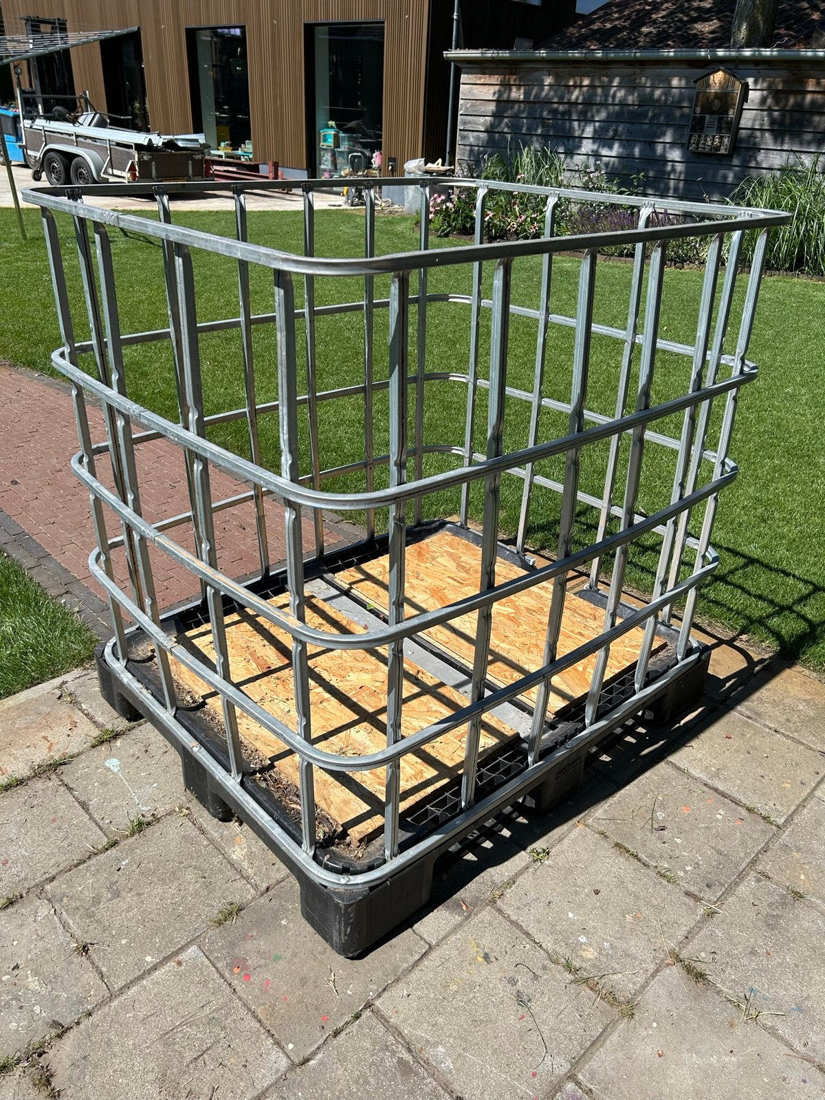 Stevige IBC krat met houten bodem, Ophalen, Gebruikt, 100 cm of meer, 60 cm of meer