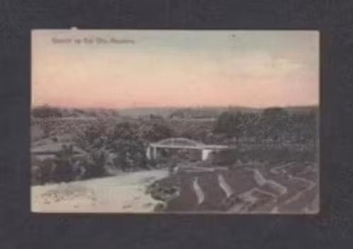 Indonesië Indië Magelang Java Gezicht op Kali Ello Noteboom., Ophalen of Verzenden, 1920 tot 1940, Gelopen, Buiten Europa