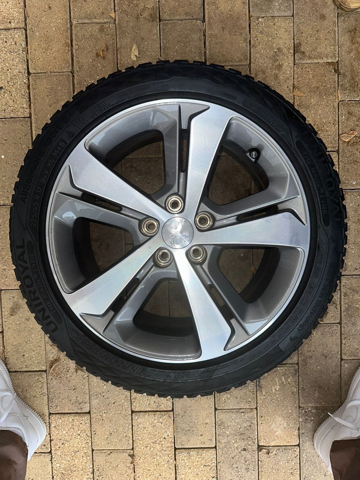 225/45/17" Peugeot velgen+banden, Ophalen, Gebruikt, Banden en Velgen, 17 inch