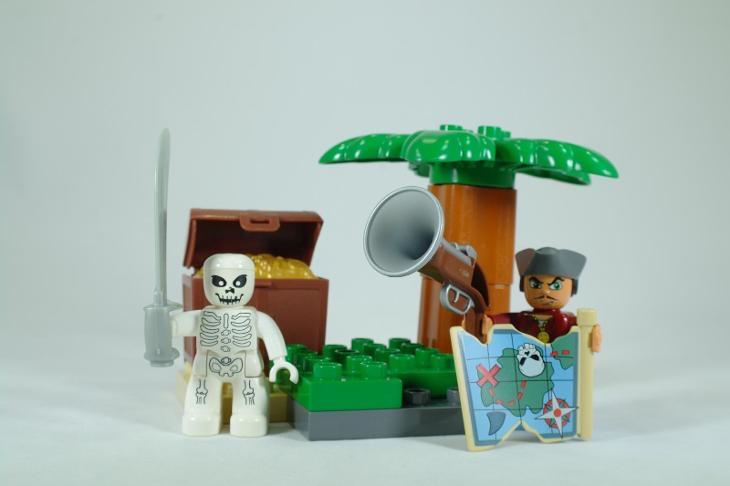 Duplo 7883 - Piraten Eiland | Zeldzaam | Glow in the Dark, Gebruikt, Compleet, Duplo, Complete set