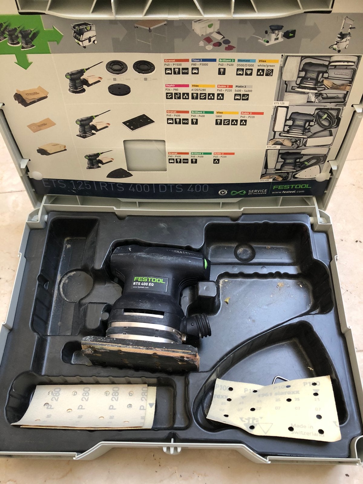 Festool RTS 400 EQ Vlakschuurmachine, Ophalen, Gebruikt, Minder dan 600 watt, Vlakschuurmachine