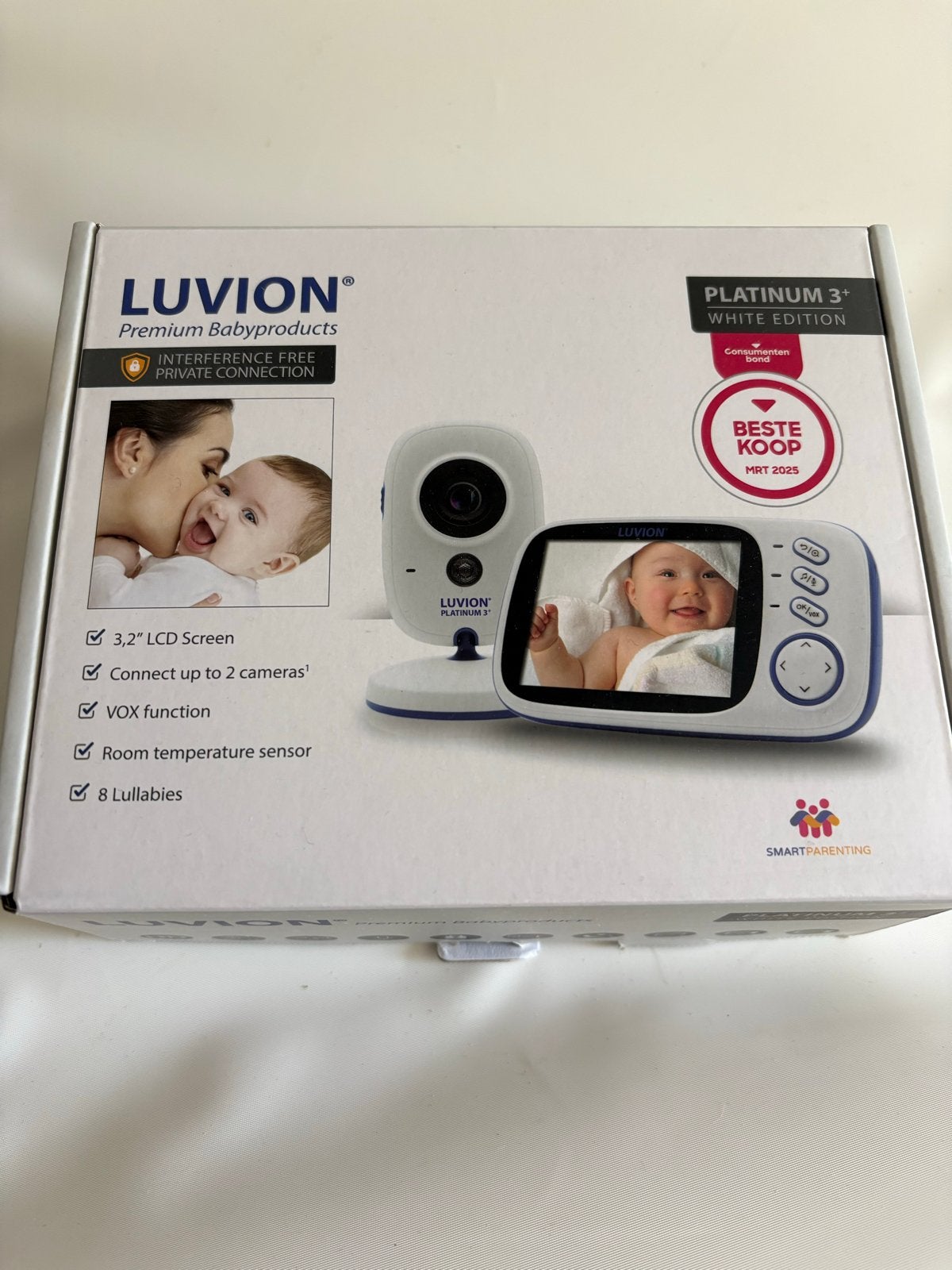 Nieuw Luvion Platinum 3+ White Edition Babyfoon met Camera, Ophalen of Verzenden, Nieuw, 250 meter of meer, Camera