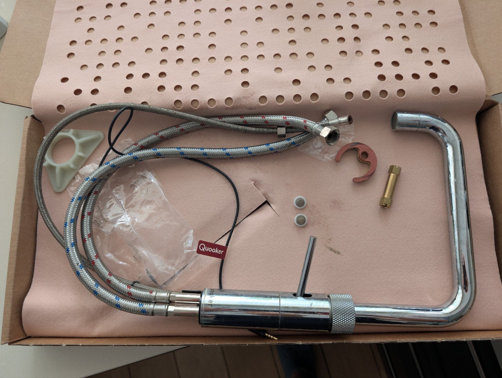 Quooker kraan met aansluitingen (defect), Ophalen of Verzenden, Gebruikt, Chroom, Kraan