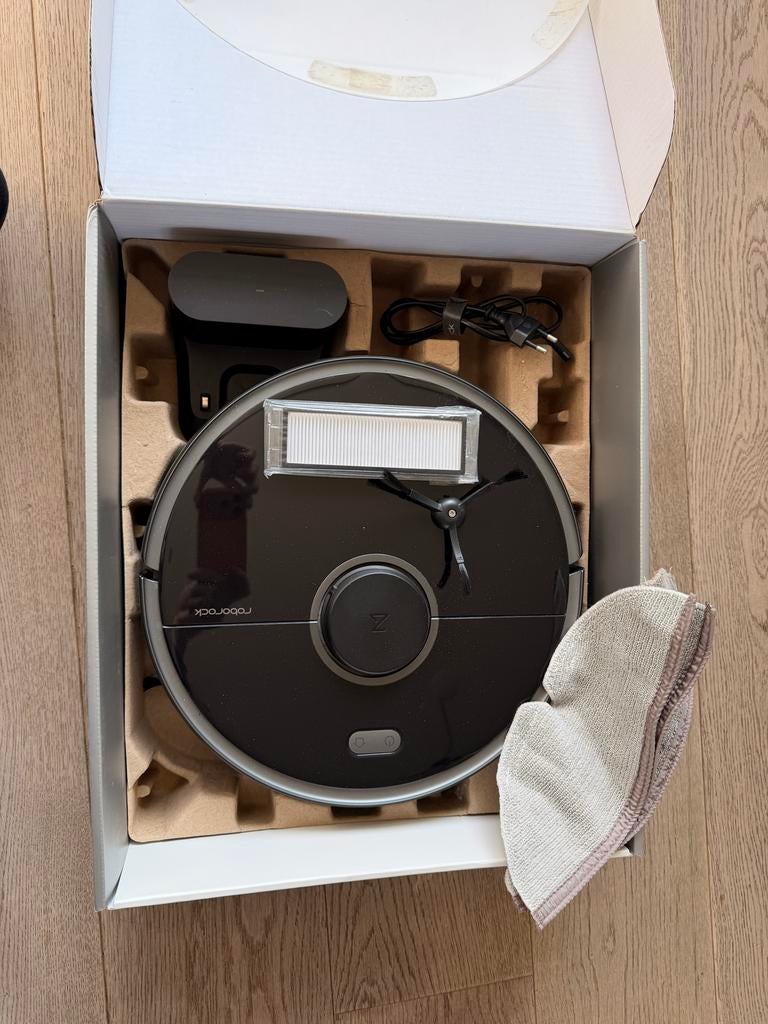 Roborock S5 Max Zwart met extra accessoires, Witgoed en Apparatuur, Stofzuigers, Ophalen, Gebruikt, Robotstofzuiger
