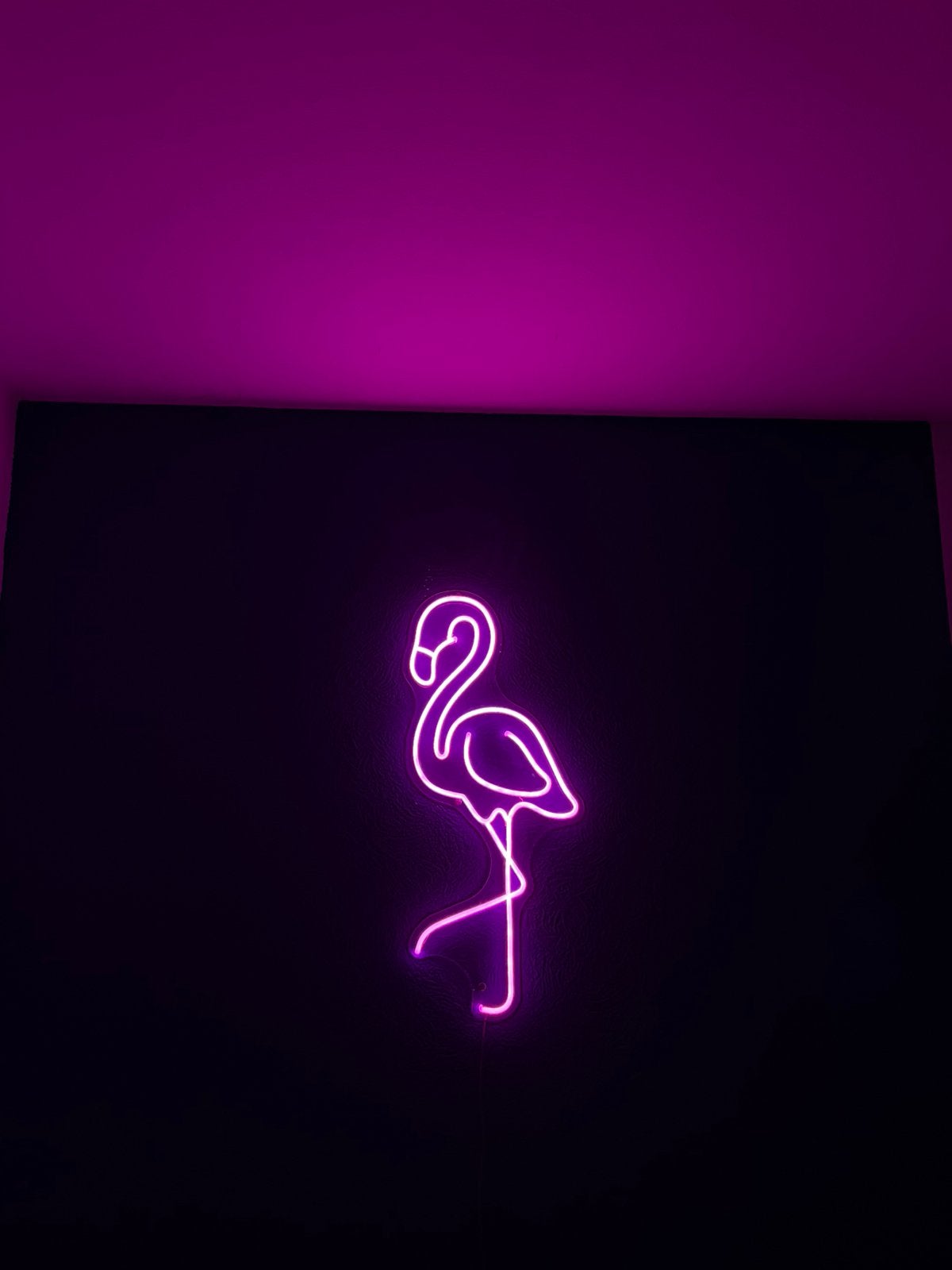 Roze neonlamp flamingo incl. dimmer, Huis en Inrichting, Ophalen, Zo goed als nieuw
