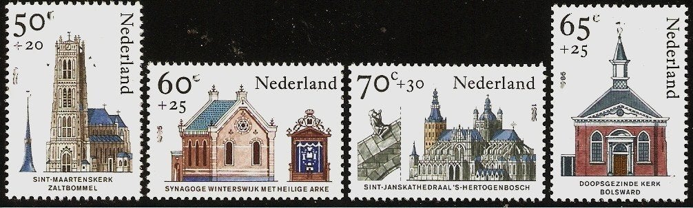 Nederland 1324-1327 serie zomerzegels, kerken., Verzenden, Postfris