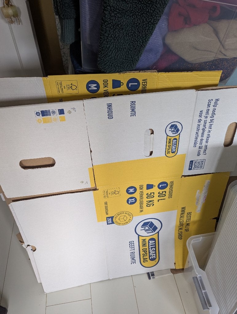 5 verhuisdozen gratis afhalen, Doe-het-zelf en Verbouw, Kratten en Dozen, Ophalen, 40 tot 60 cm, 50 tot 75 cm, 35 tot 50 cm