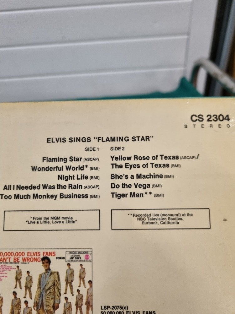 lp elvis sings flaming star, Ophalen of Verzenden