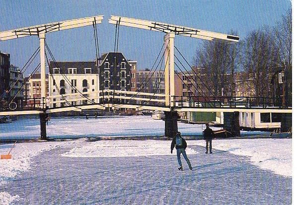 Ansichtkaart	Vledderveen	Schaatsen	Brug, Verzenden, 1980 tot heden, Gelopen, Drenthe