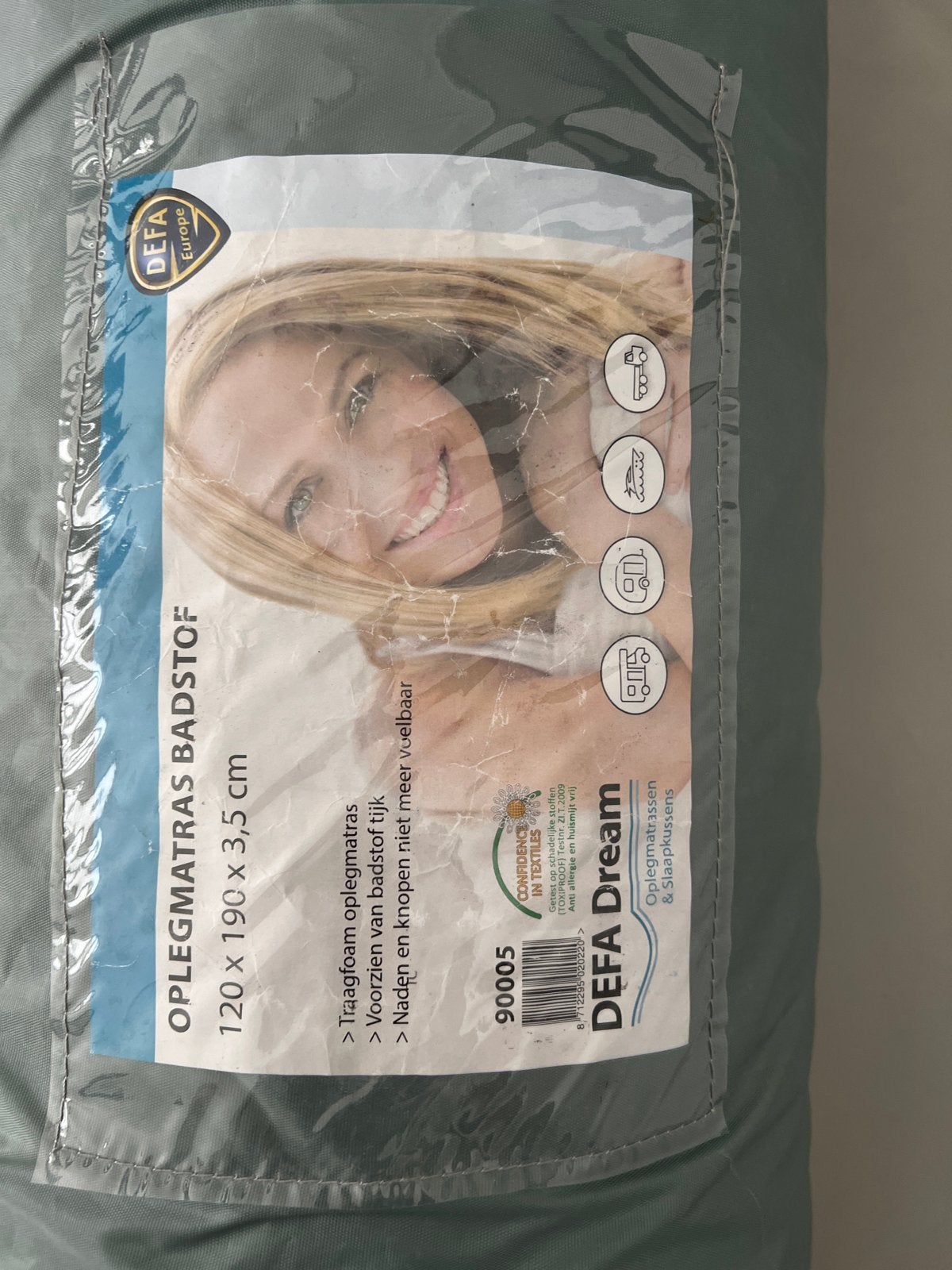 DEFA Topper Traagschuim 190x120x3,5cm Camper, Caravans en Kamperen, Ophalen, Zo goed als nieuw