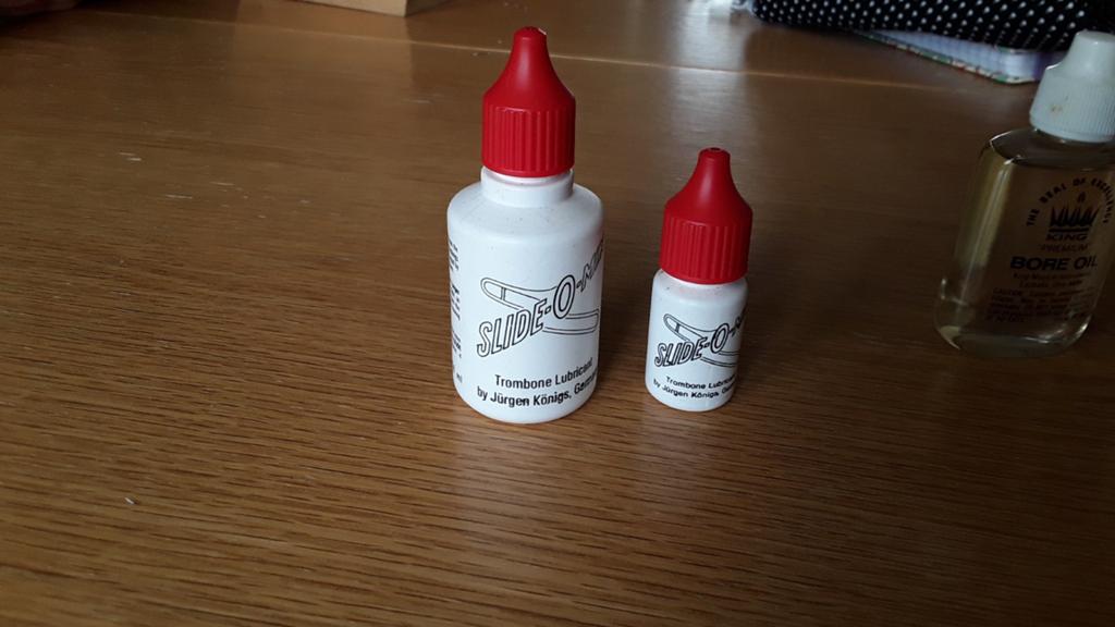 Slide-O-Mix trombone lubricant, olie voor schuiftrombone., Muziek en Instrumenten, Ophalen of Verzenden, Gebruikt