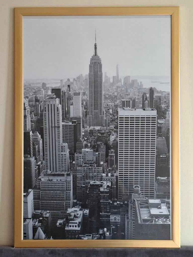 Desenio New York poster 60x90 + gouden lijst | wanddecoratie, Ophalen