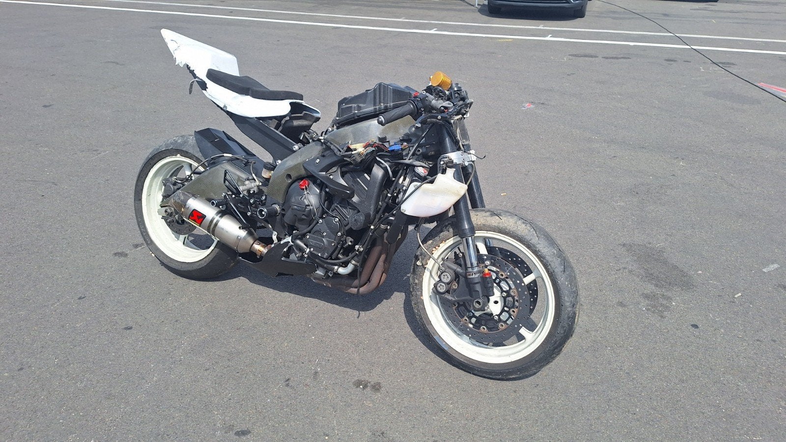 2008 Yamaha R6 circuitmotor met schade, Motoren, Ophalen