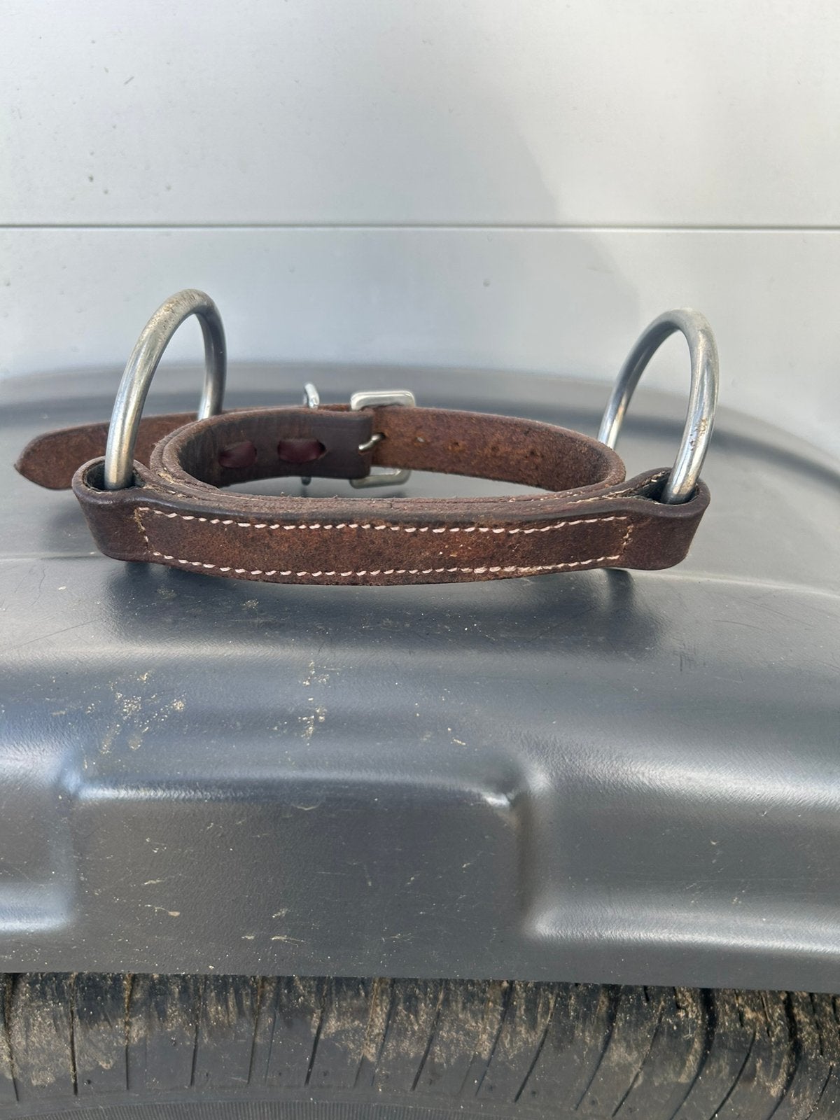 Leren bit 12,5 cm, Bruin, Recreatie, Ophalen of Verzenden, Zo goed als nieuw