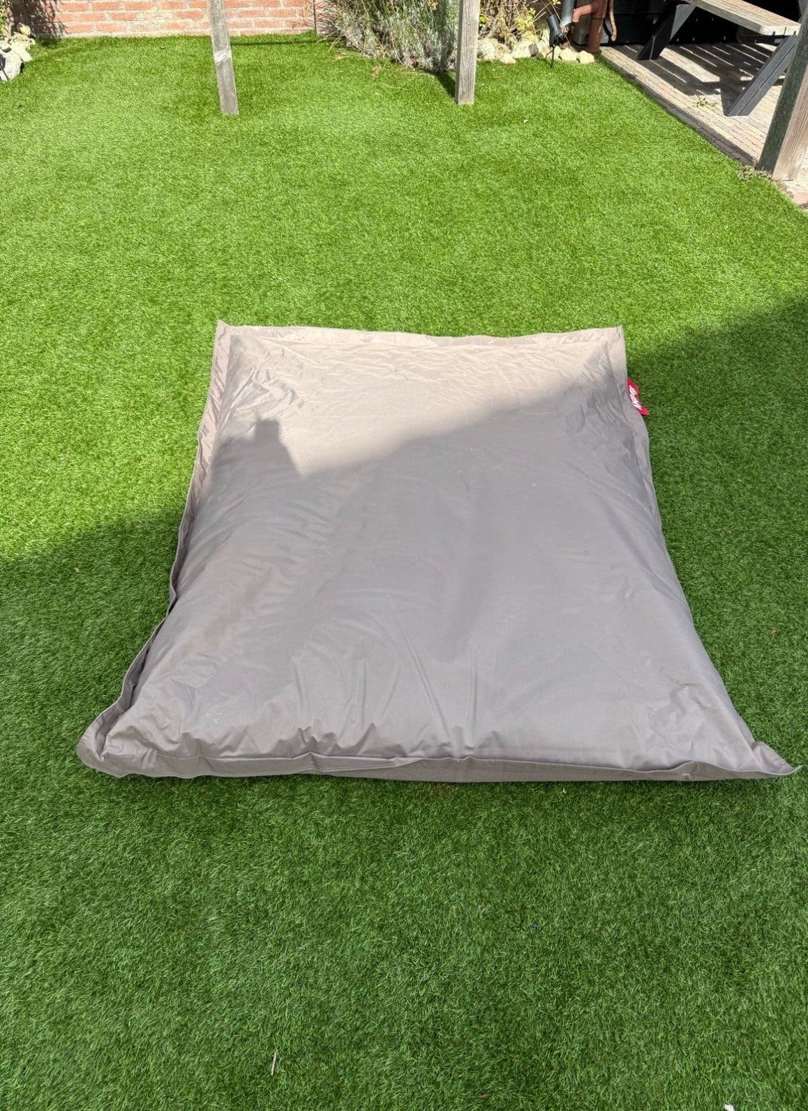 Fatboy zitzak taupe - 170x135cm - Goede staat, Ophalen, Gebruikt, Overige kleuren, Zitzak