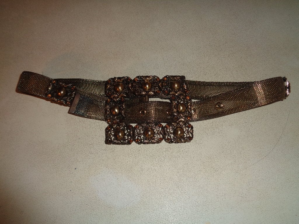 NANNI bronzen metalen riem met grote gesp, Kleding | Dames, Riemen en Ceinturen, 5 cm of meer, Verzenden, Nieuw, NANNI