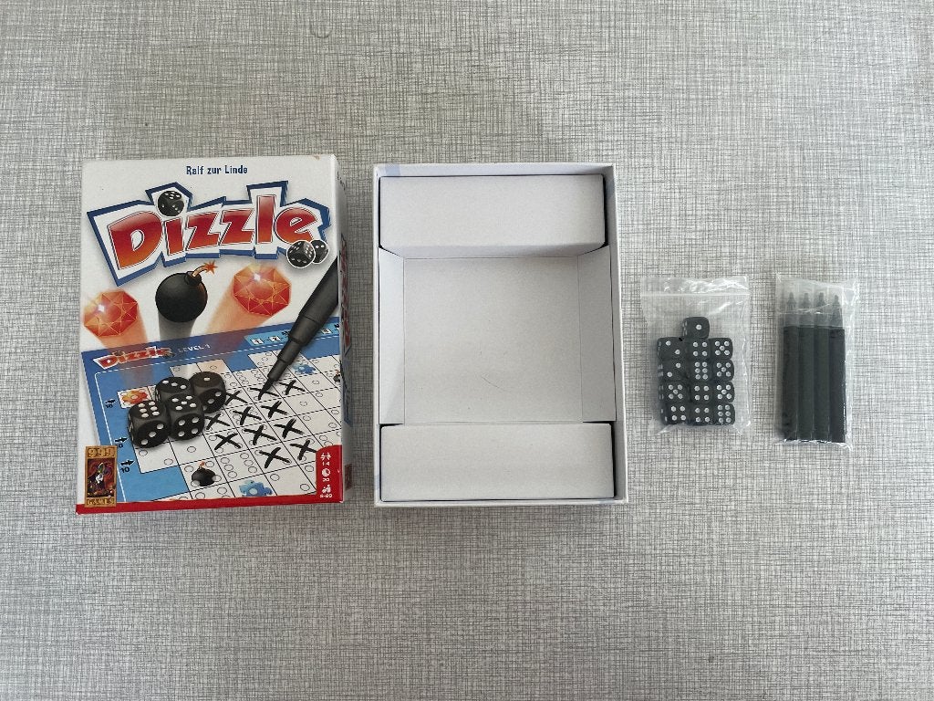 C954 Dizzle dobbelstenen en eventueel originele verpakking, Ophalen of Verzenden, Zo goed als nieuw