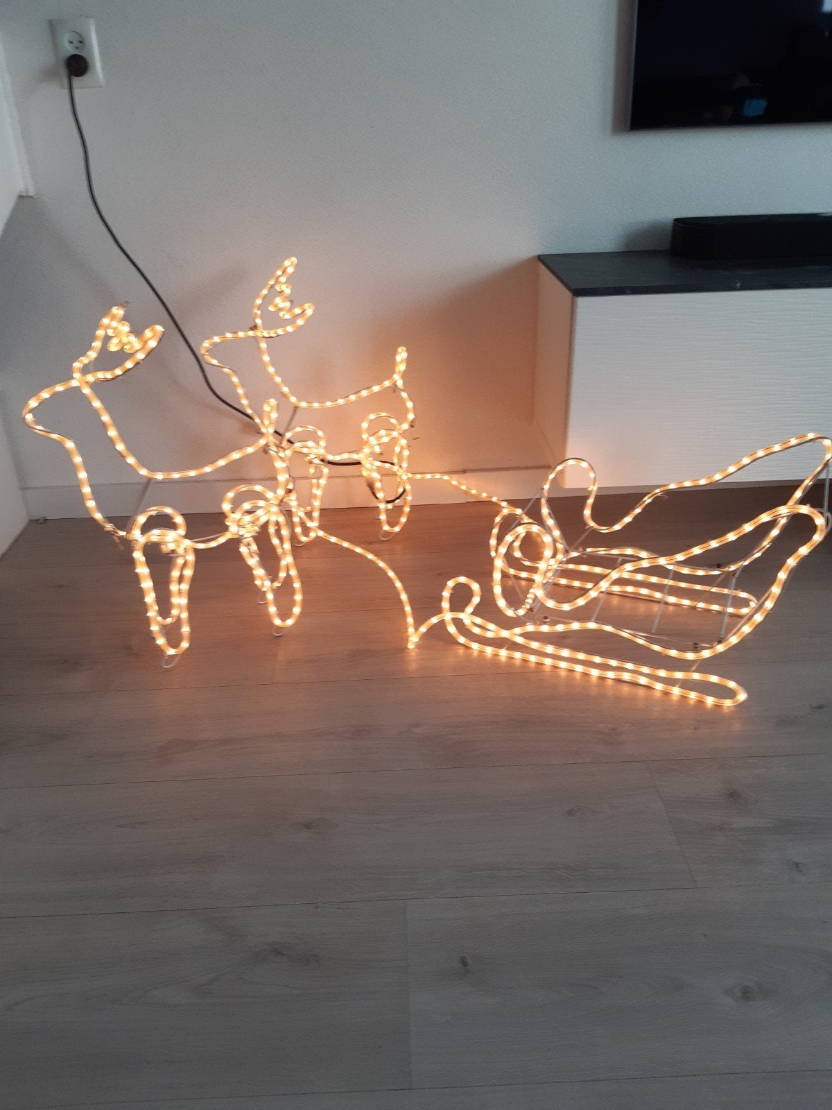 TWEE HERTEN MET KERSTSLEE, VOOR BUITEN OF BINNEN, VERLI, Diversen, Ophalen