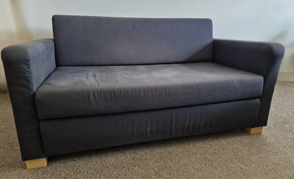 Ikea bank (slaap), Huis en Inrichting, Ophalen, Hout, Gebruikt, Ikea bank antracietgrijs