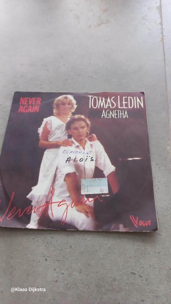 Tomas Ledin & Agnetha Fältskog - Never Again, Gebruikt, 7 inch, Pop, Single