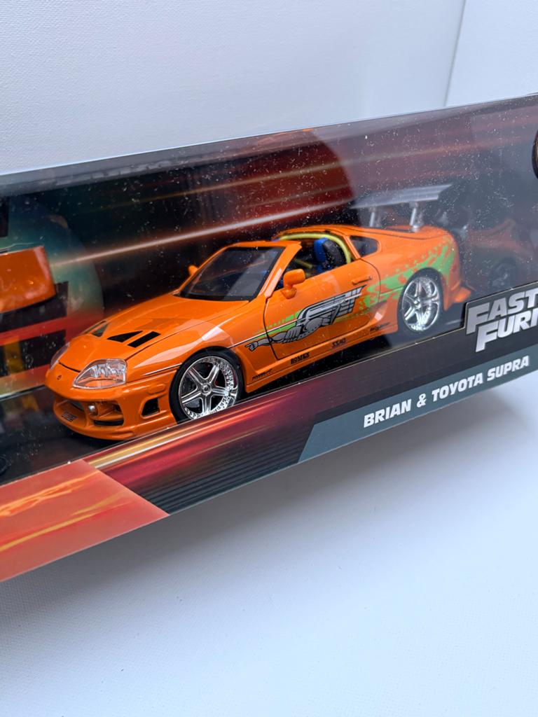 Jada Fast & Furious Brian & Toyota Supra Die-Cast Model Nieu, Jada, Auto, Nieuw, Ophalen of Verzenden