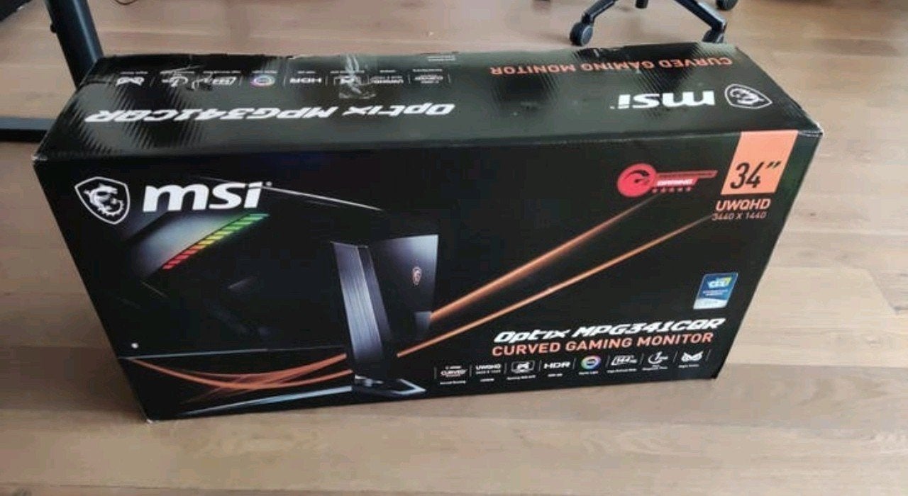 Nieuwstaat MSI MPG341CQR|144HZ|USB-C|Camera|RGB|Steelseries, Computers en Software, Gaming, Hoofdtelefoonaansluiting, VA, Zo goed als nieuw