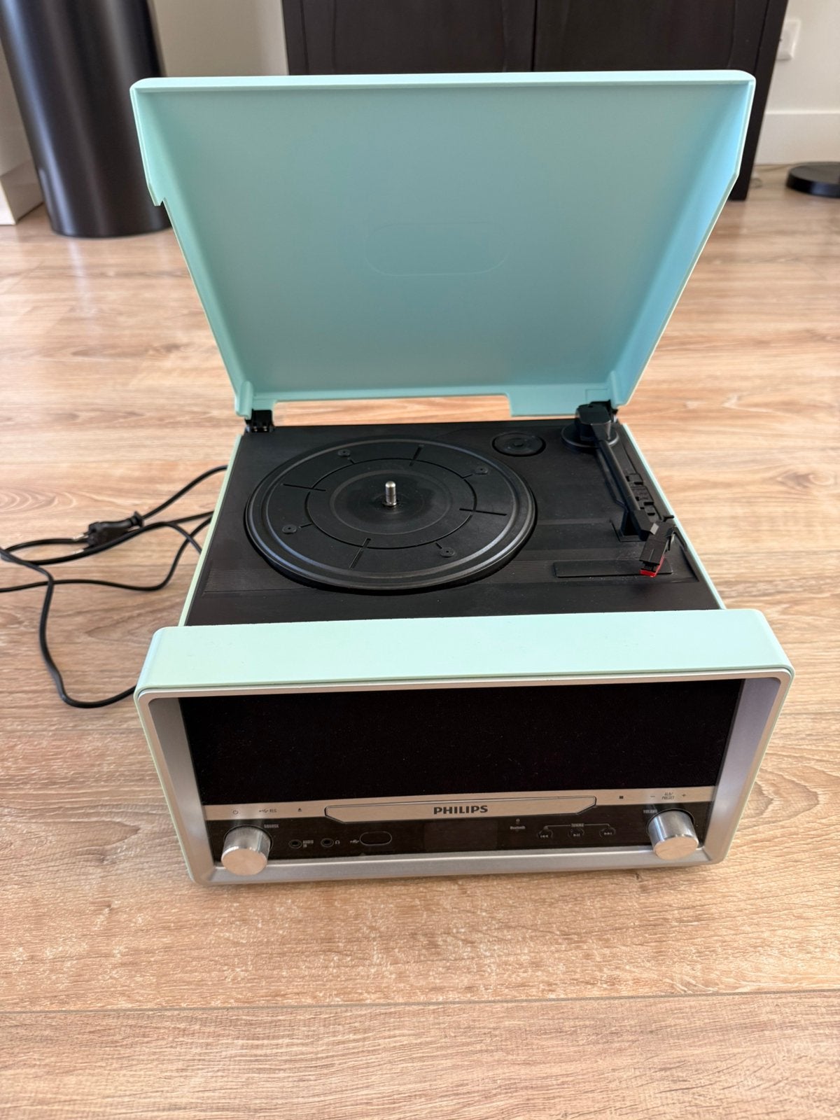 Philips OTT2000/12 retro platenspeler – Bluetooth, CD &radio, Audio, Tv en Foto, Ophalen, Philips, Zo goed als nieuw, USB-aansluiting