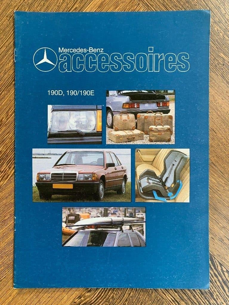 Folder brochure Mercedes-Benz 190 W201 Accessoires 1986 NL, Zo goed als nieuw, Mercedes-Benz, Mercedes, Ophalen of Verzenden