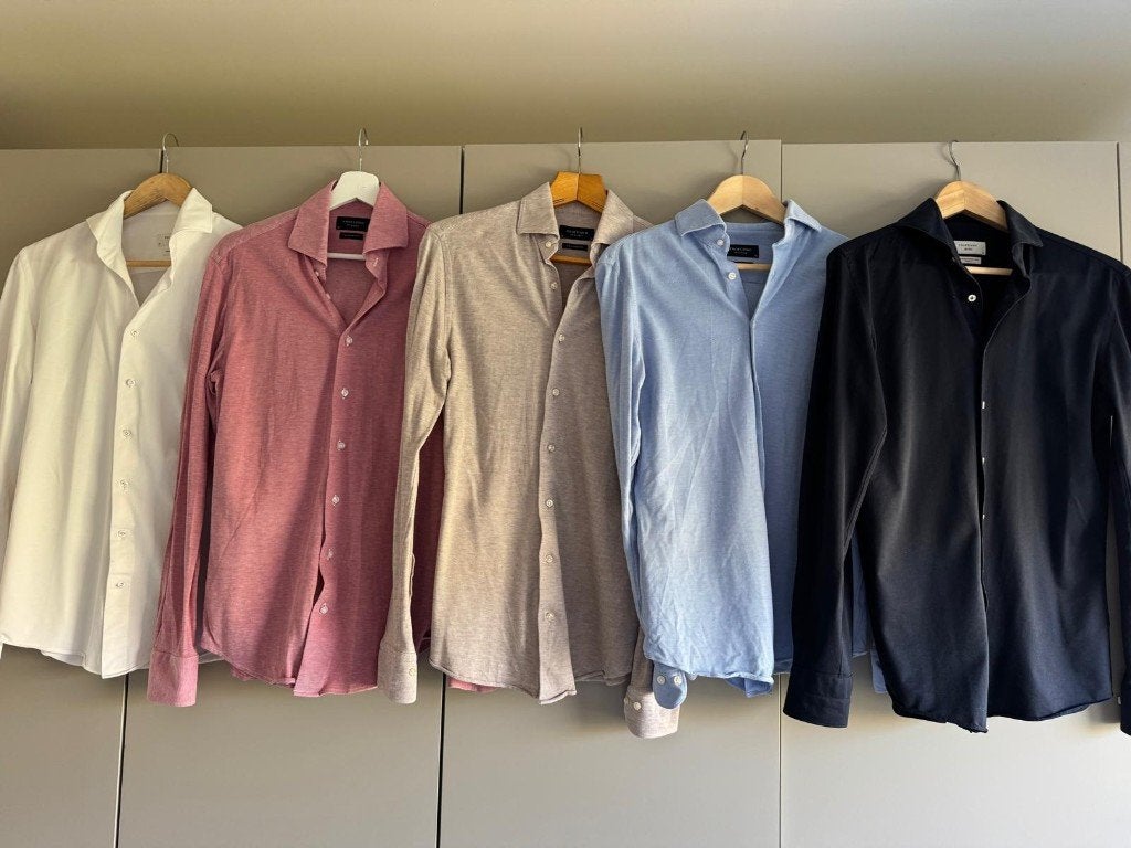 5x Profuomo overhemd, Blauw, Halswijdte 38 (S) of kleiner, Ophalen of Verzenden, Profuomo