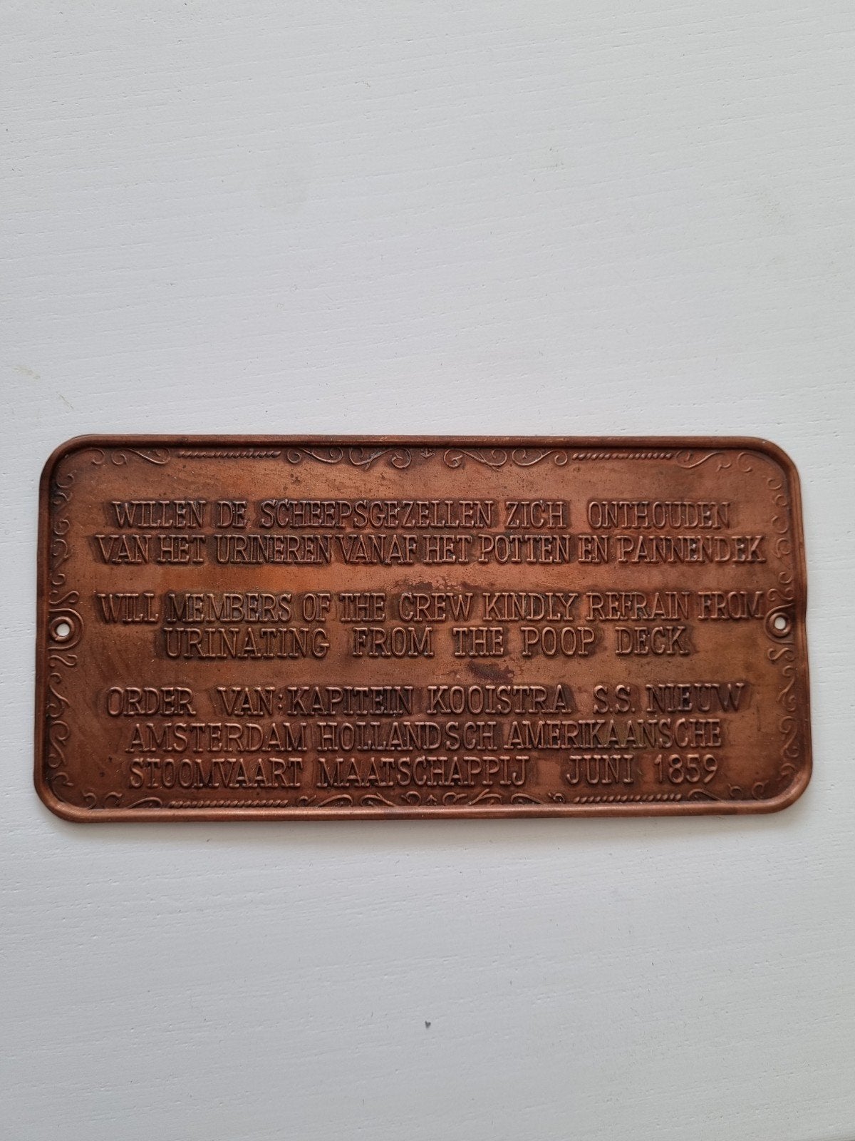Schepen 1859 Stoomvaart Maatschappij, koper, Verzamelen, Ophalen of Verzenden