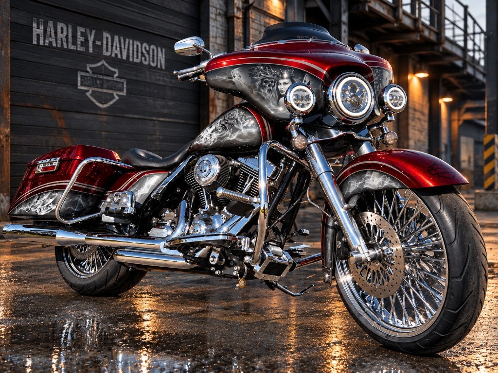 Unieke Custom Harley Touring/Street Glide/Electra Glide, 2 cilinders, Motorrijbewijs A, Gebruikt, Particulier