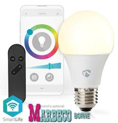LED-lamp, Wi-Fi SmartLife Full-Colour en Warm-Wit, E27, Huis en Inrichting, Minder dan 30 watt, Nieuw, Info@marbeco.nl, Nedis SmartLife
