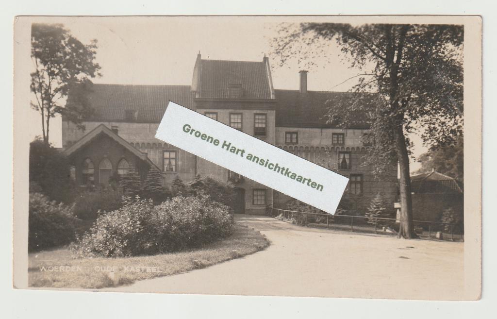 Woerden - Oude Kasteel 1931 * Fotokaart D. van der List, Verzamelen, Ansichtkaarten | Nederland, Ophalen of Verzenden, 1920 tot 1940